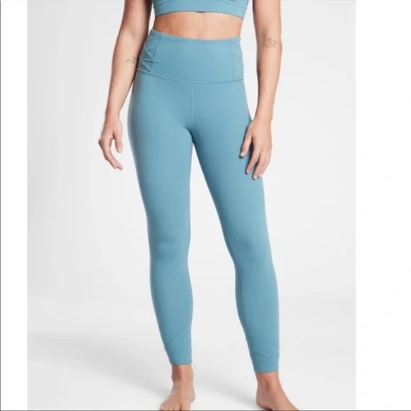 NWOT Athleta Elation Pirouette 7/8 Tight Blue - Picture 2 of 7